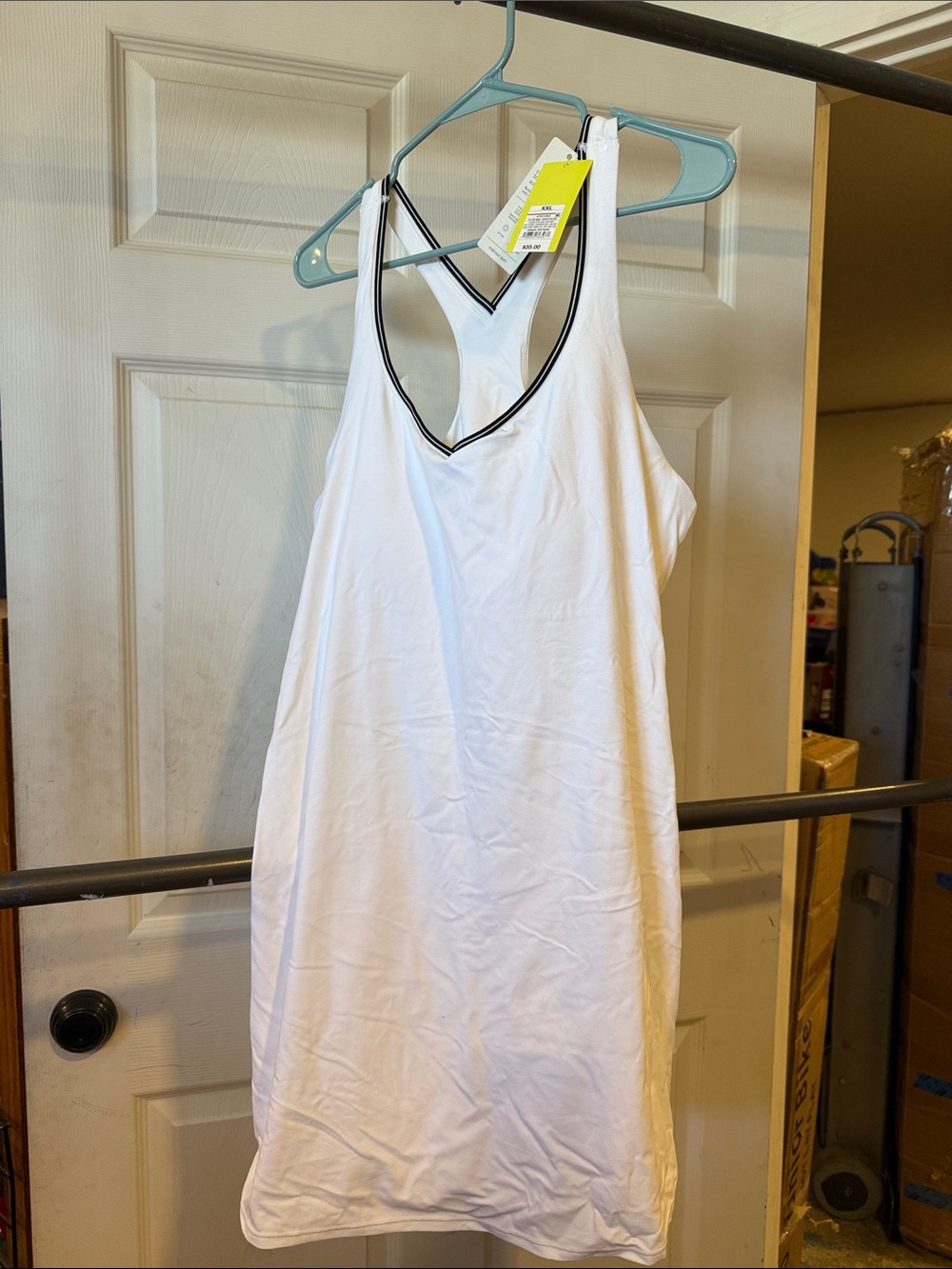all in motion White Racerback Tank Dress with Built in Bra Support